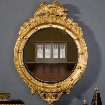 Regency Eagle Convex Accent Mirror Hickory Manor House Finish: Gold Leaf | Wayfair North America