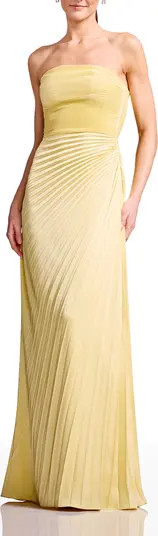 Kinley Accordion Pleat Strapless Evening Gown | Nordstrom