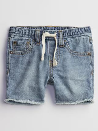Baby Pull-On Denim Shorts with Washwell | Gap Factory