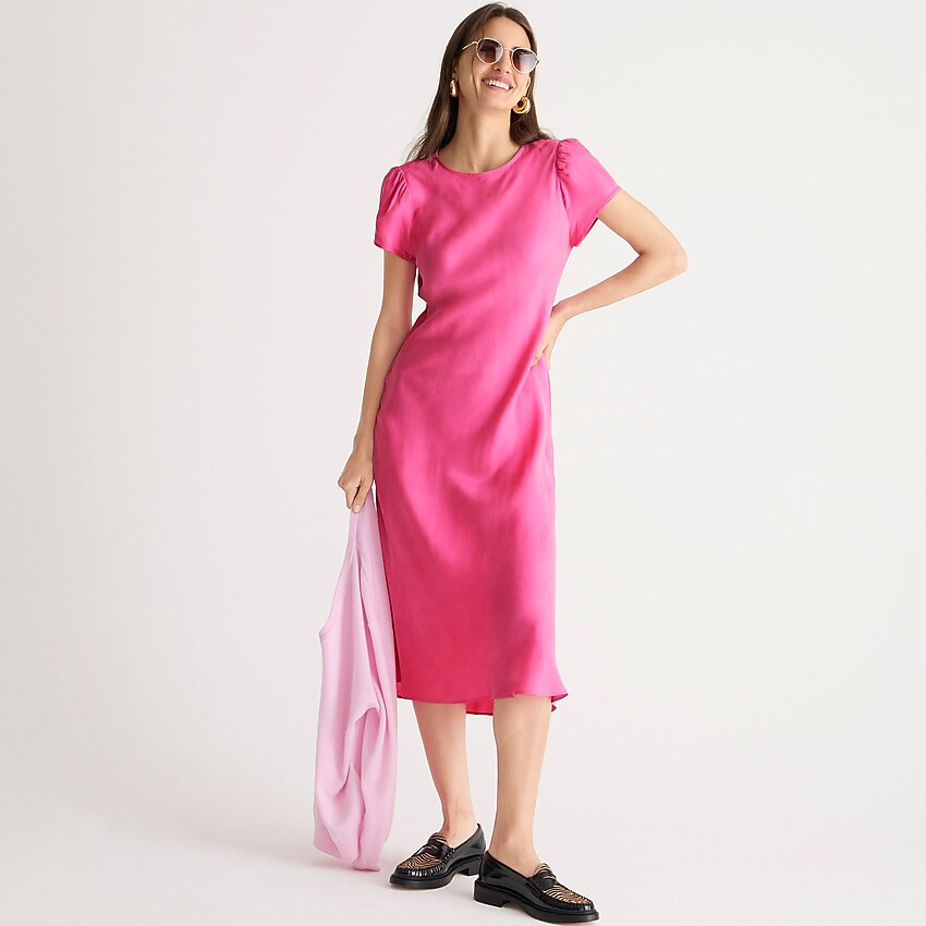 Cupro-blend midi T-shirt dress | J. Crew US