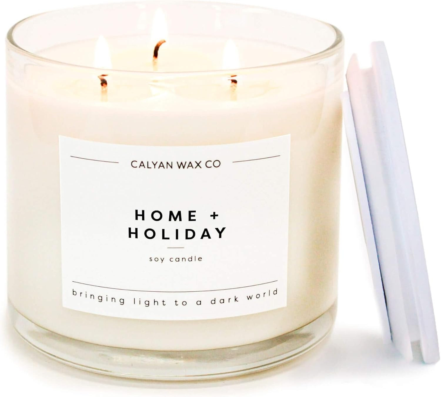 Calyan Wax Co. Home & Holiday 3 Wick Scented Candle - 43 Hour Burn - Luxury 3 Wick Soy Candles - ... | Amazon (US)