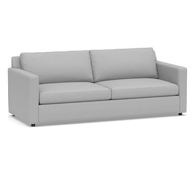 Sanford Square Arm Upholstered Grand Sofa 87", Polyester Wrapped Cushions, Brushed Crossweave Lig... | Pottery Barn (US)