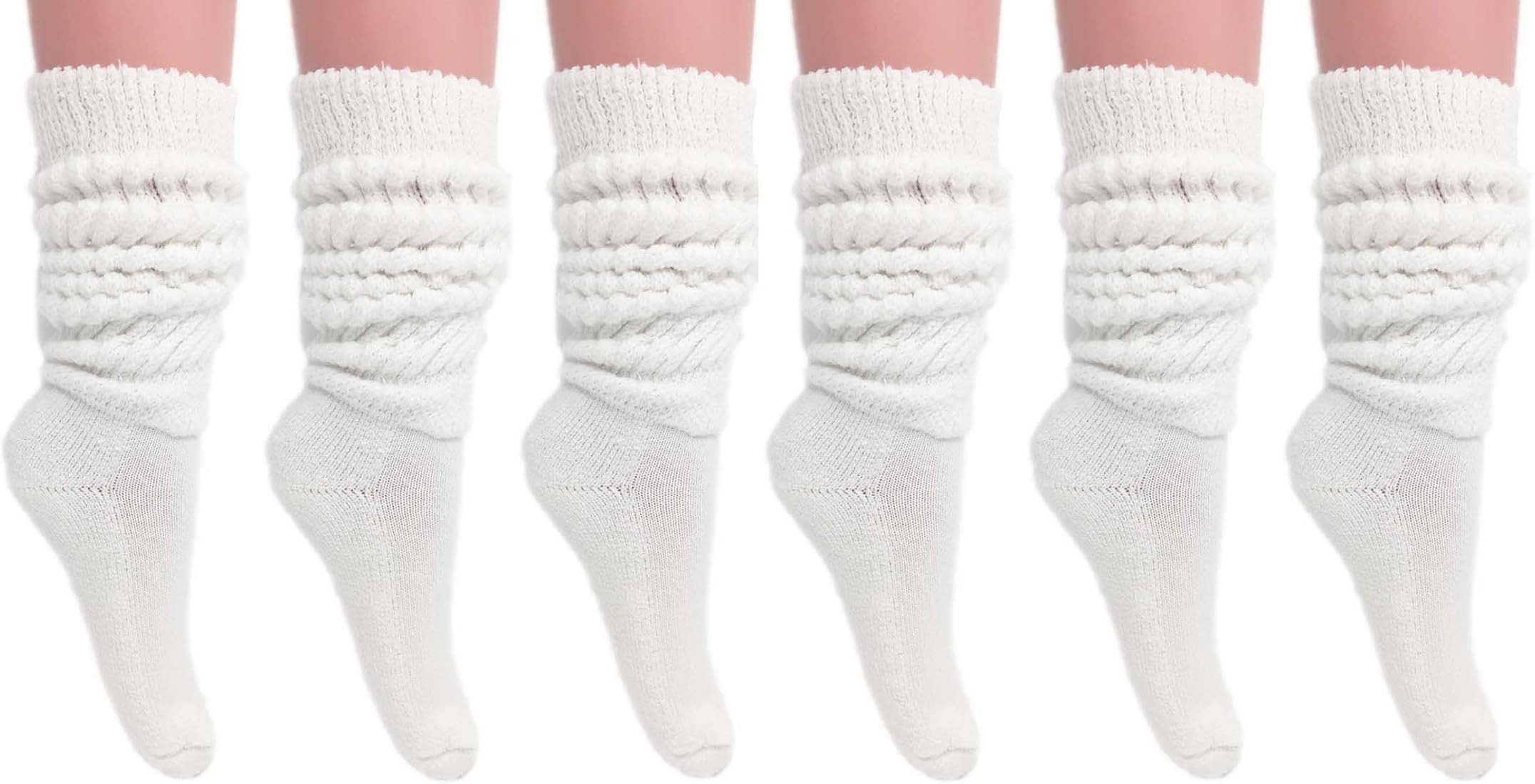 Slouch Socks Women and Men Extra Tall Heavy Cotton Socks Size 9 to 11 | Amazon (US)