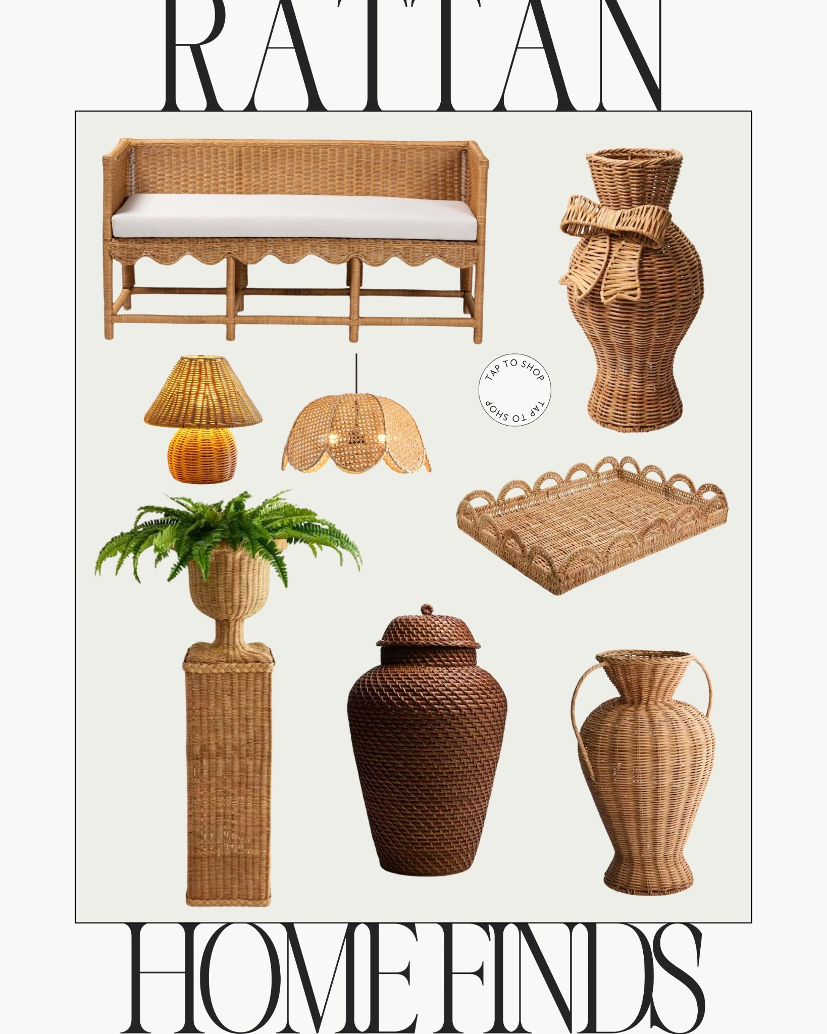 Rattan // home // home decor // home accents // vase // bench // lighting // at home 

#LTKHome