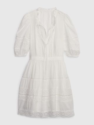 Puff Sleeve Lace Mini Dress | Gap (US)