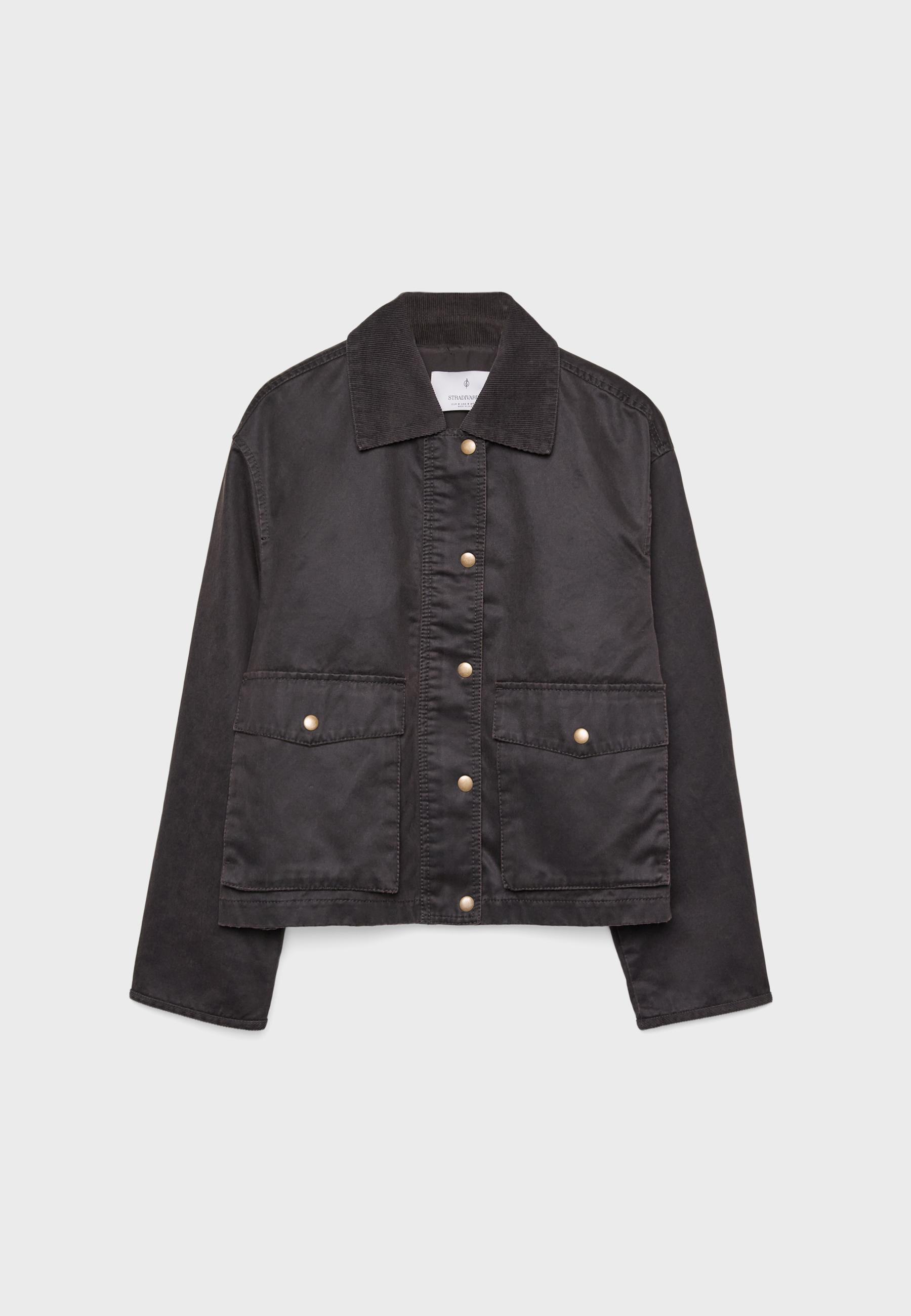 Contrast short waxed parka - Women's Stradimarket | Stradivarius United Kingdom | Stradivarius (UK)