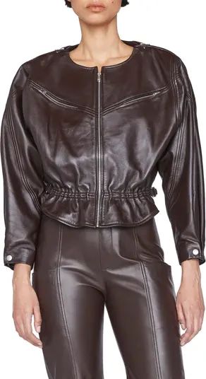 FRAME Crop Leather Jacket | Nordstrom | Nordstrom