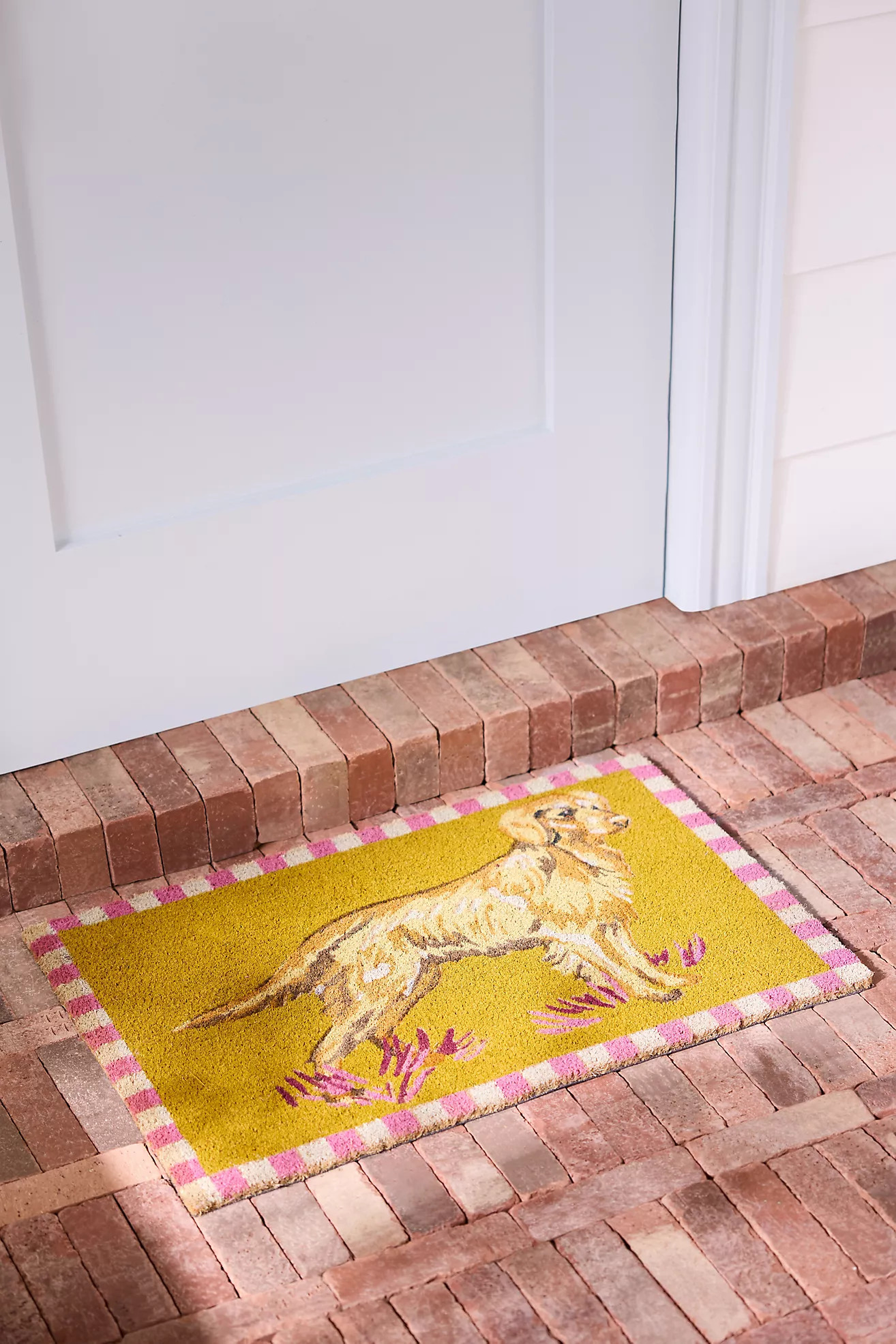 Portobello Dog Coir Printed Doormat | Anthropologie (US)