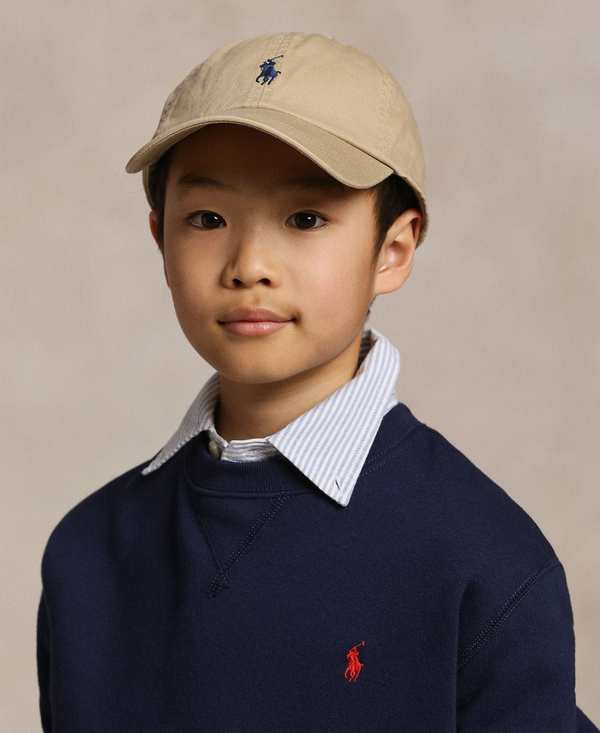 Polo Ralph Lauren Big Boys Cotton Chino Baseball Cap - Classic Khaki/Flag Blue | Macy's