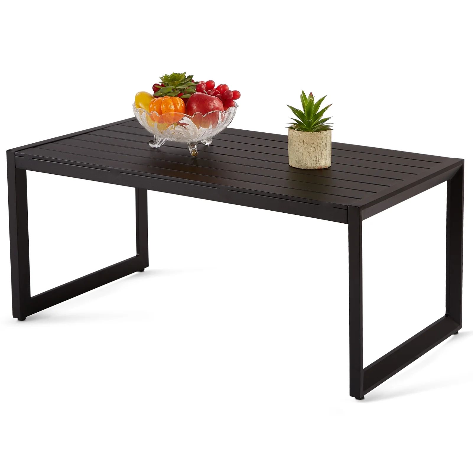 Efurden Outdoor Patio Metal Coffee Table, All-Weather Aluminum Square Table for Balcony Garden Ba... | Walmart (US)