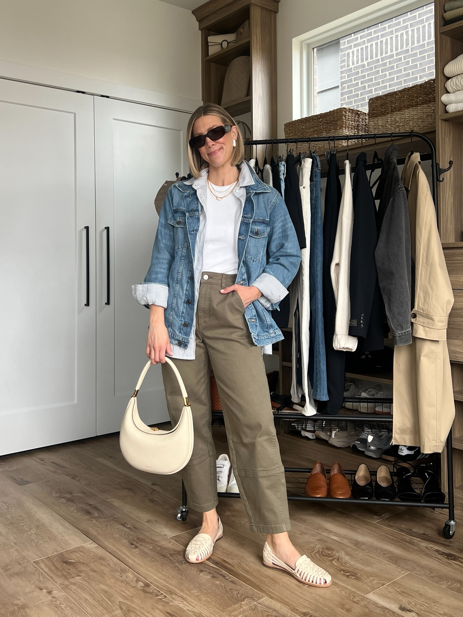 Wearing 2 pants, xs tank, xs button-up, small denim jacket, flats 7.5 (code: abovethelawstyle20)

#LTKfindsunder100 #LTKfindsunder50 #LTKstyletip