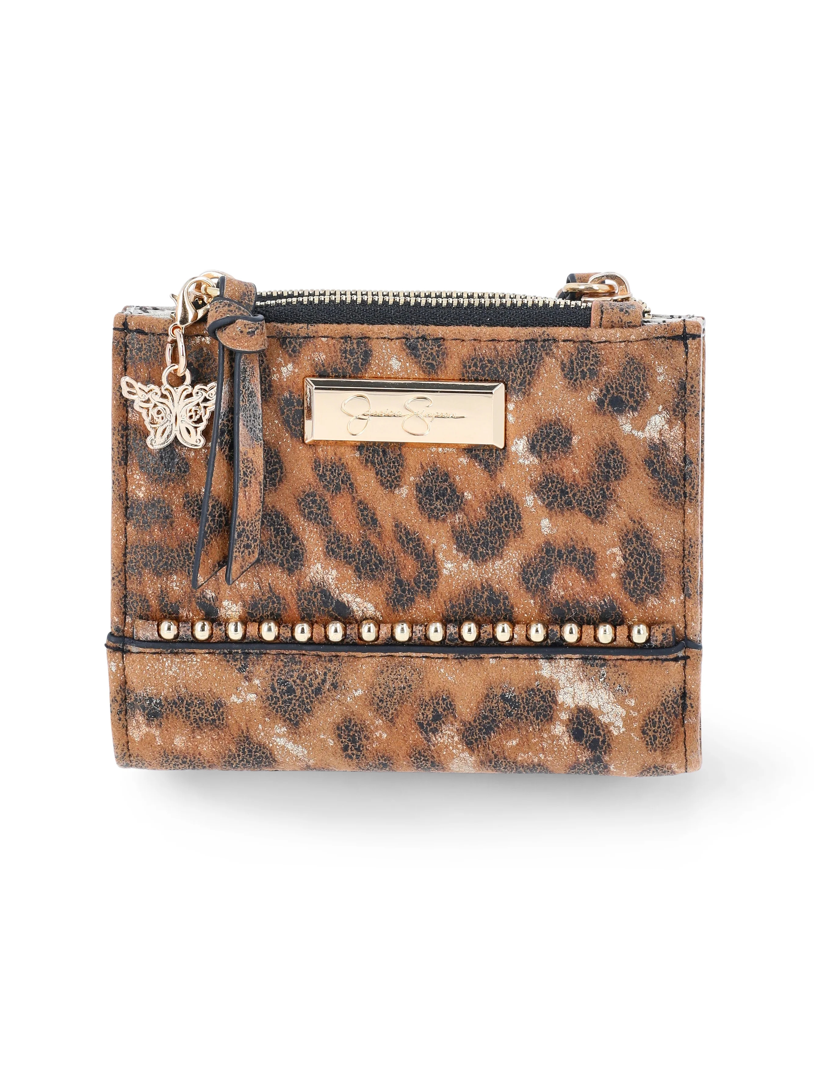 Jessica Simpson Women's Roxie Mini Bifold Wallet, Leopard | Walmart (US)