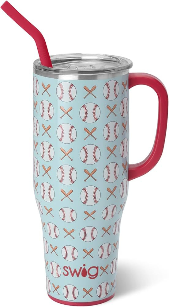 Swig Life 40oz Mega Mug, 40 oz Tumbler with Handle and Straw, Cup Holder Friendly, Dishwasher Saf... | Amazon (US)