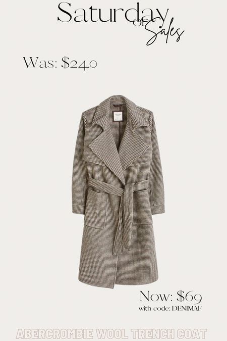 Such a great price for this #Abercrombie wool coat! I always wear TTS in their coats & jackets! 

#LTKSale #LTKstyletip #LTKsalealert
