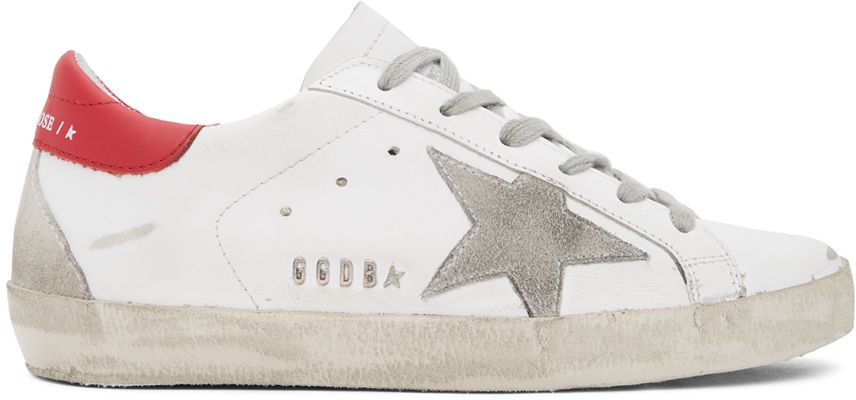 White & Red Superstar Sneakers | SSENSE