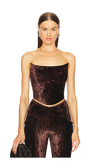 x REVOLVE Ryliana Top in Chocolate Brown | Revolve Clothing (Global)