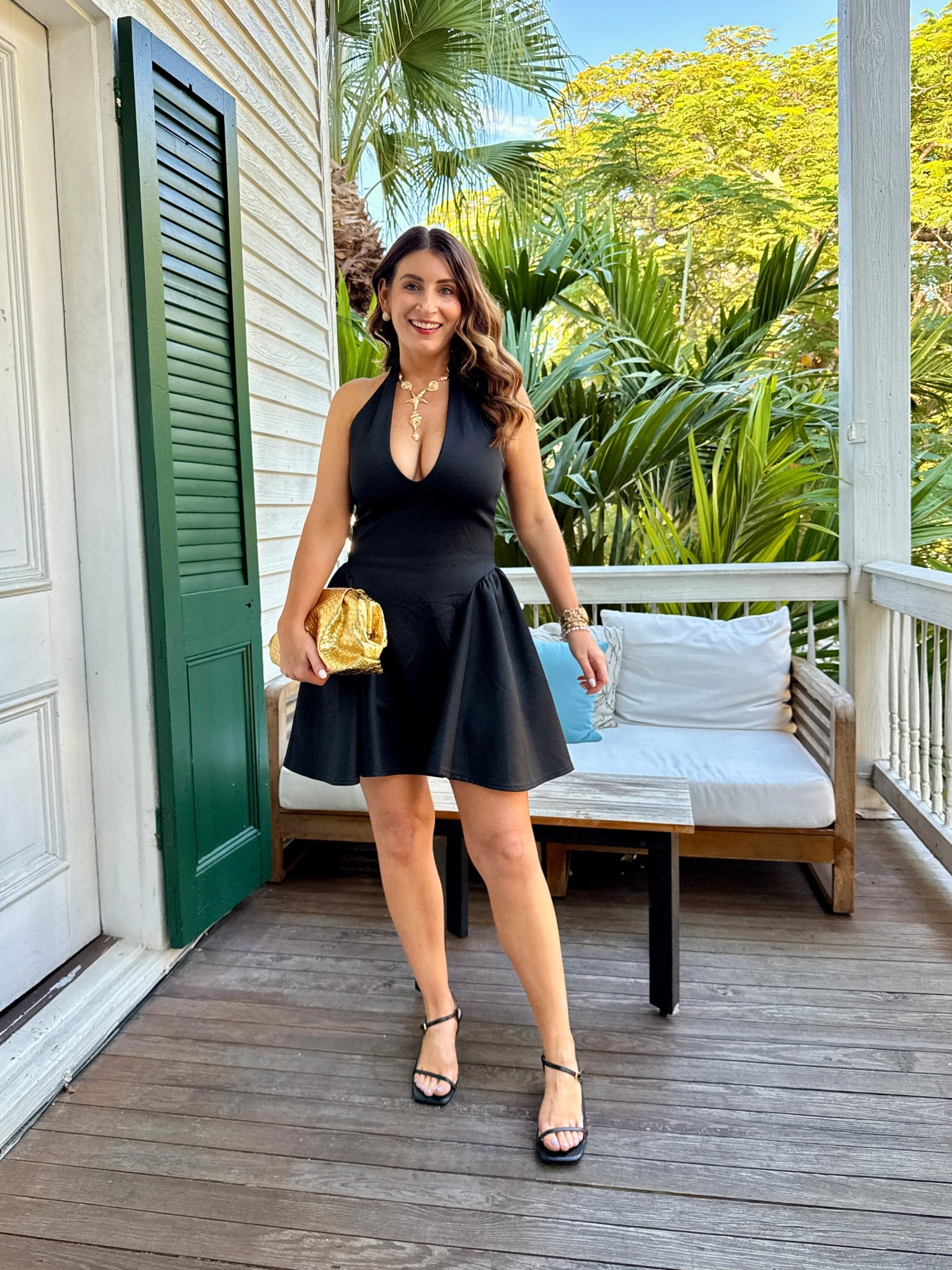 What I’m wearing in Key West! Amazon little black dress, mini dress, sexy dress, kitten sandals, gold seashell necklace, gold Melinda Maria earrings, gold clutch, beach vacation outfit inspo, vacation outfit, sandals, beach vacation, Amazon outfits, Amazon fashion


#LTKStyleTip #LTKItBag #LTKFindsUnder50