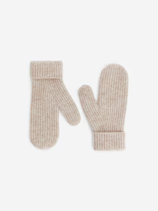 Wool-Alpaca Blend Mittens – Beige Melange – Women – ARKET GB | Arket UK