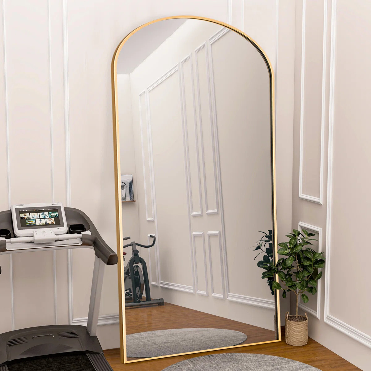 Ezio Arch Wood Full Length Wall Mirror with Bracket | Wayfair North America