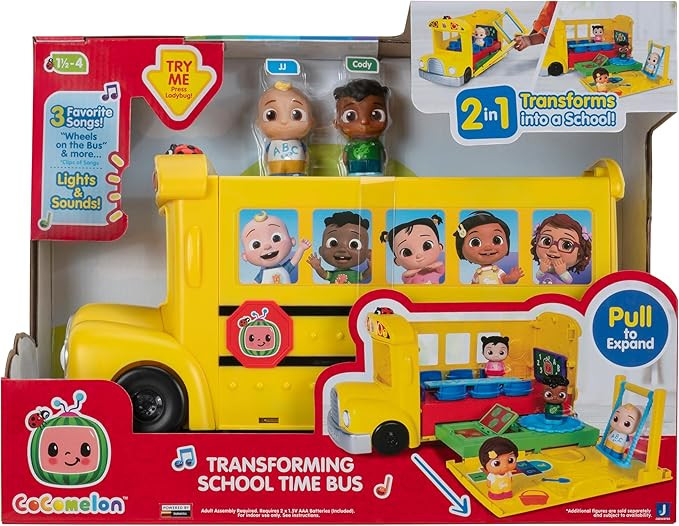 CoComelon Transforming School Time Bus - Lights and Sounds - 3 Favorite Songs - 6 Areas of Play -... | Amazon (US)