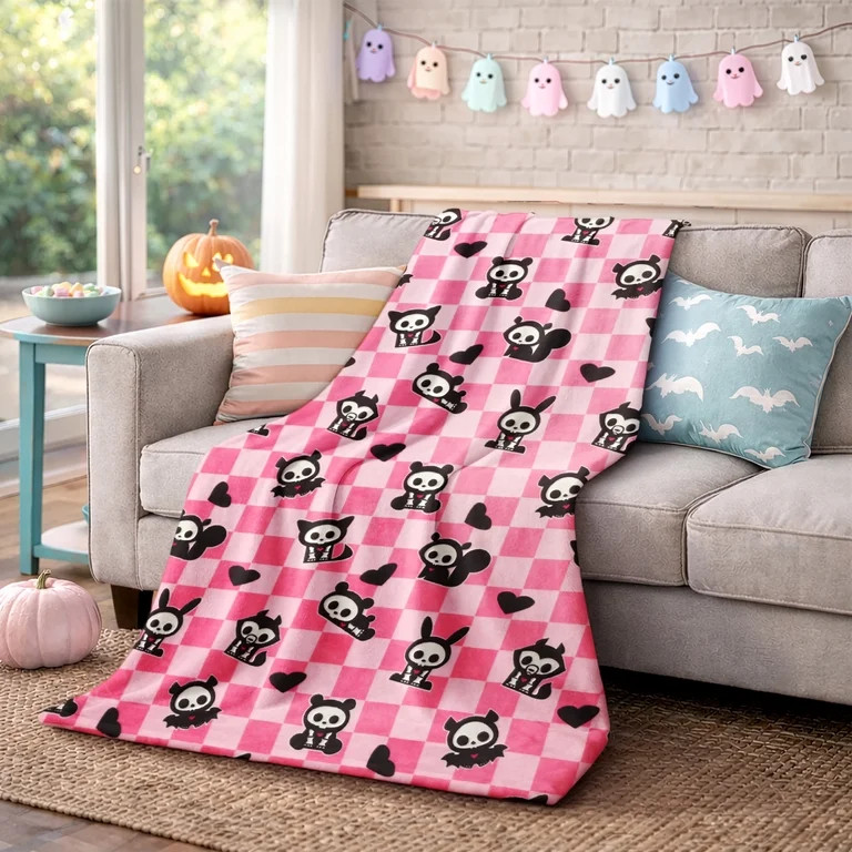 Skelanimals Summerween Silky Soft Plush Oversized Throw Blanket, 50 x 70 | Walmart (US)