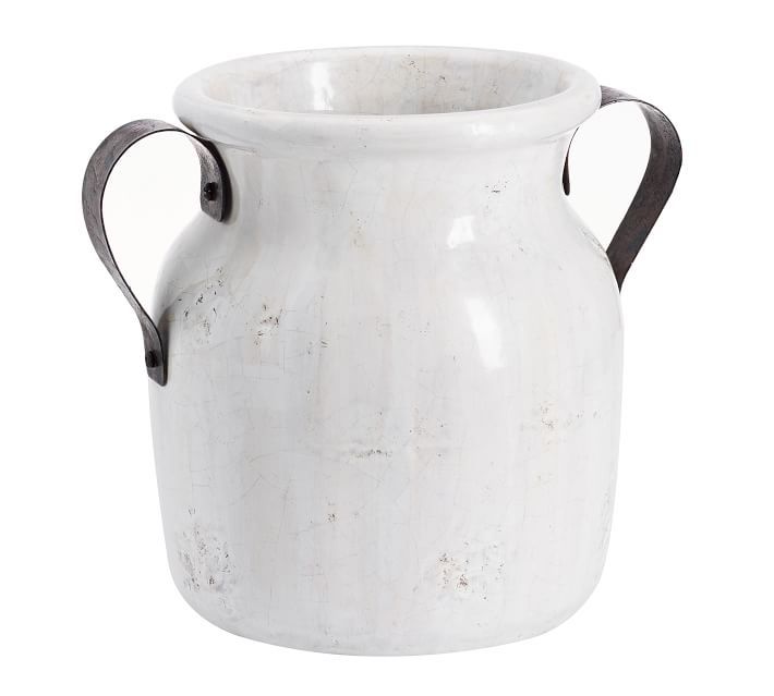 Marlowe Handmade Ceramic Vase Collection - White | Pottery Barn (US)