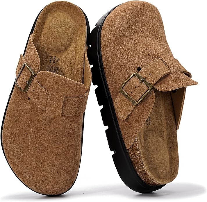 Project Cloud 100% Genuine Leather Platform Clogs for Women Footwear - Memory Foam Arch Support C... | Amazon (US)
