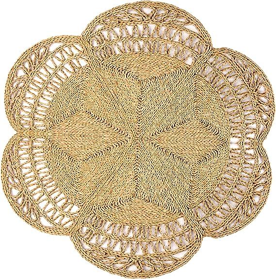 Round Rug 4ft, Seagrass Rug for Area Rugs, Rattan Decor, Boho Carpets and Rugs Living Room and Di... | Amazon (US)