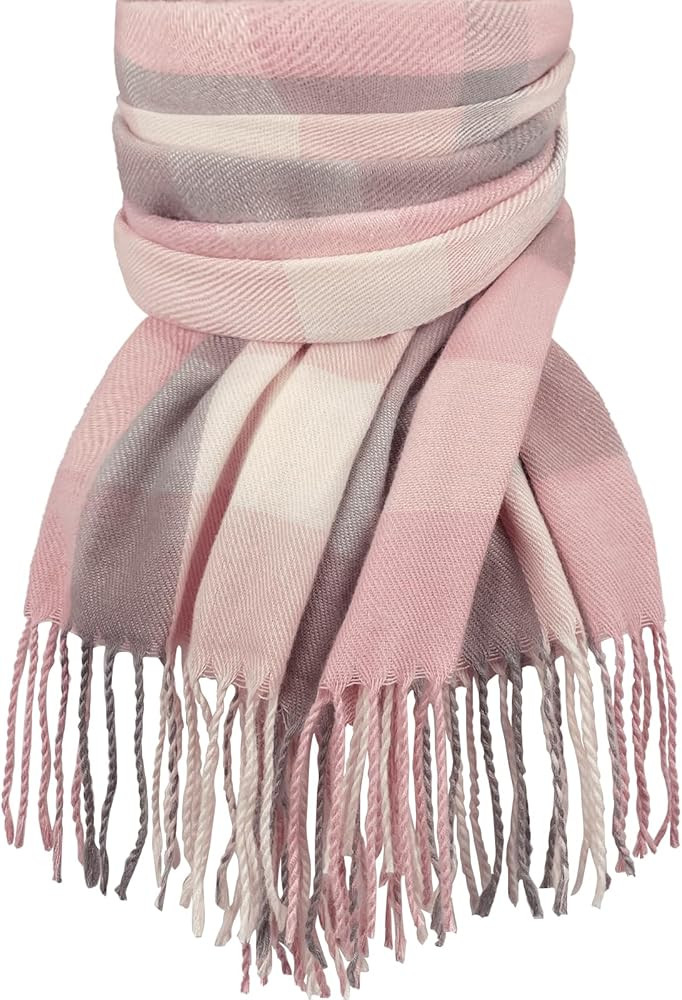 woogwin Winter Scarf for Women Cashmere Feel Plaid Warm Long Blanket Scarves Big Grid Pashmina Sh... | Amazon (US)