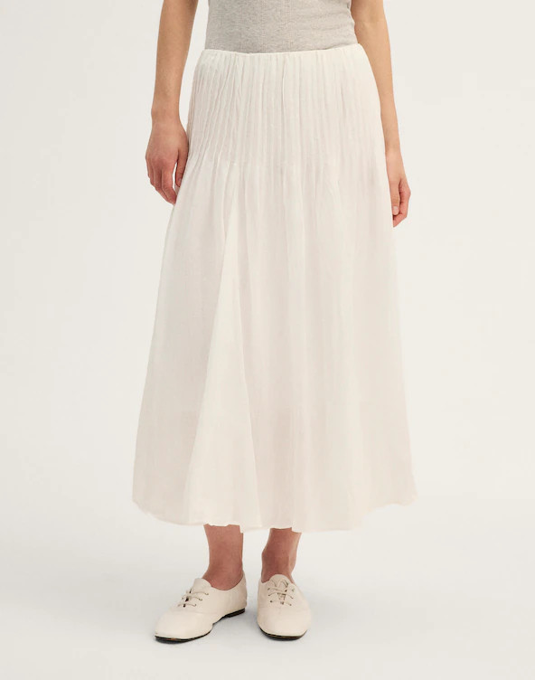 Pintucked Midi Skirt | Madewell