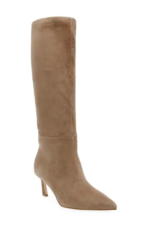 Steve Madden Lavan Pointed Toe Knee High Boot in Oatmeal Suede at Nordstrom, Size 9.5 | Nordstrom