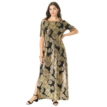 Jessica Simpson Women's Phoebe Maxi Dress, Sizes XS-XL - Walmart.com | Walmart (US)