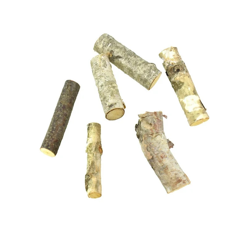 Miniature Natural Birch Wood Logs, 3-Inch, 6-Piece | Walmart (US)