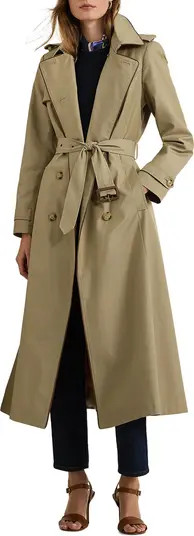 Lauren Ralph Lauren Double Breasted Belted Water Repellent Trench Coat | Nordstrom | Nordstrom