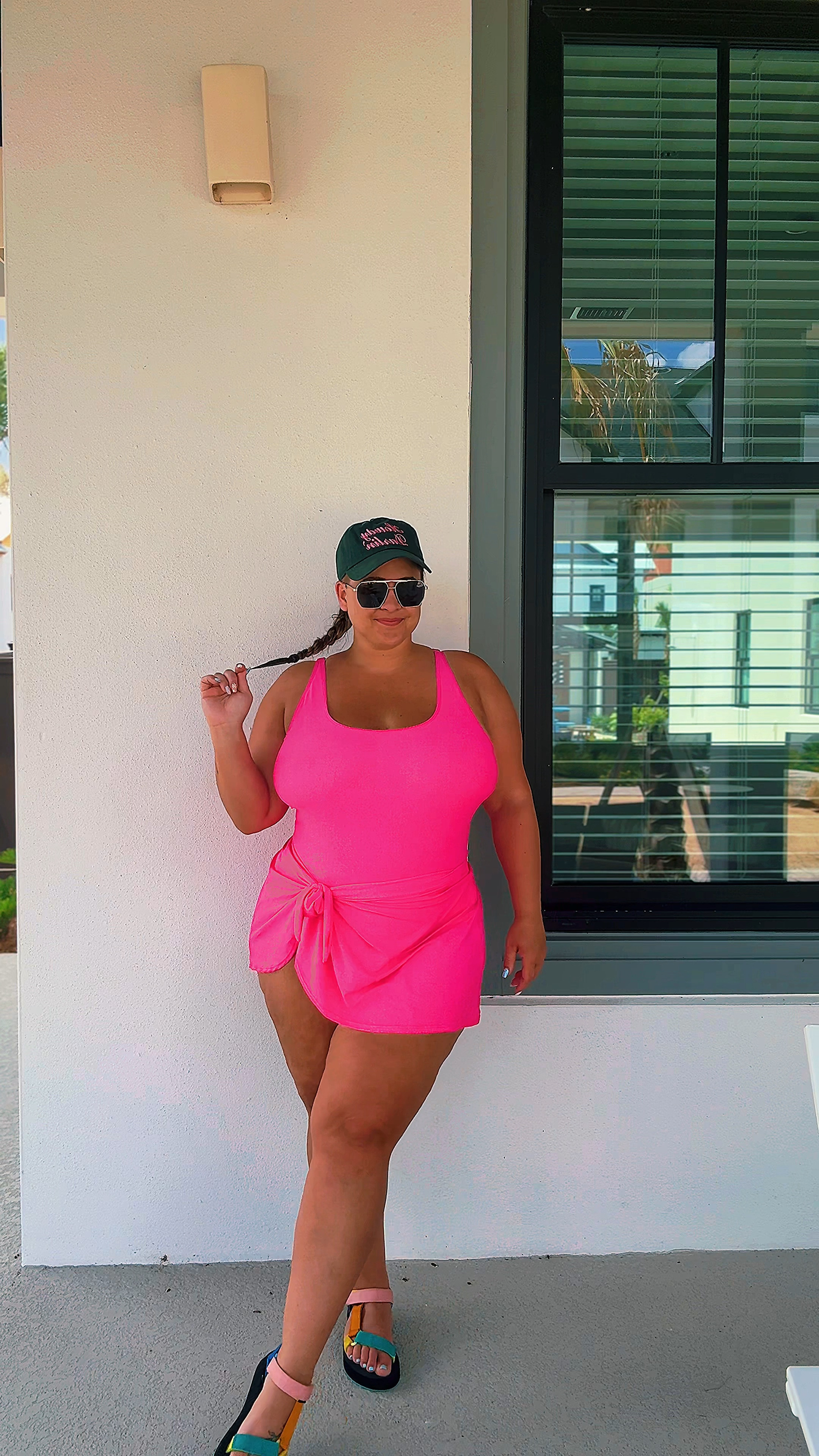 Lightning deal ⚡️⚡️ on favorite pink swim dress! 

Shown in size XL but easily could have sized down to an L! 

Normally a size 14-16, 38J 

#swimdress #beachhat #howdydarlin #pink #size14 #size16 #curvy #affordablestyle #amazondeals #lightningdeal #summer 

#LTKSaleAlert #LTKSwim #LTKMidsize