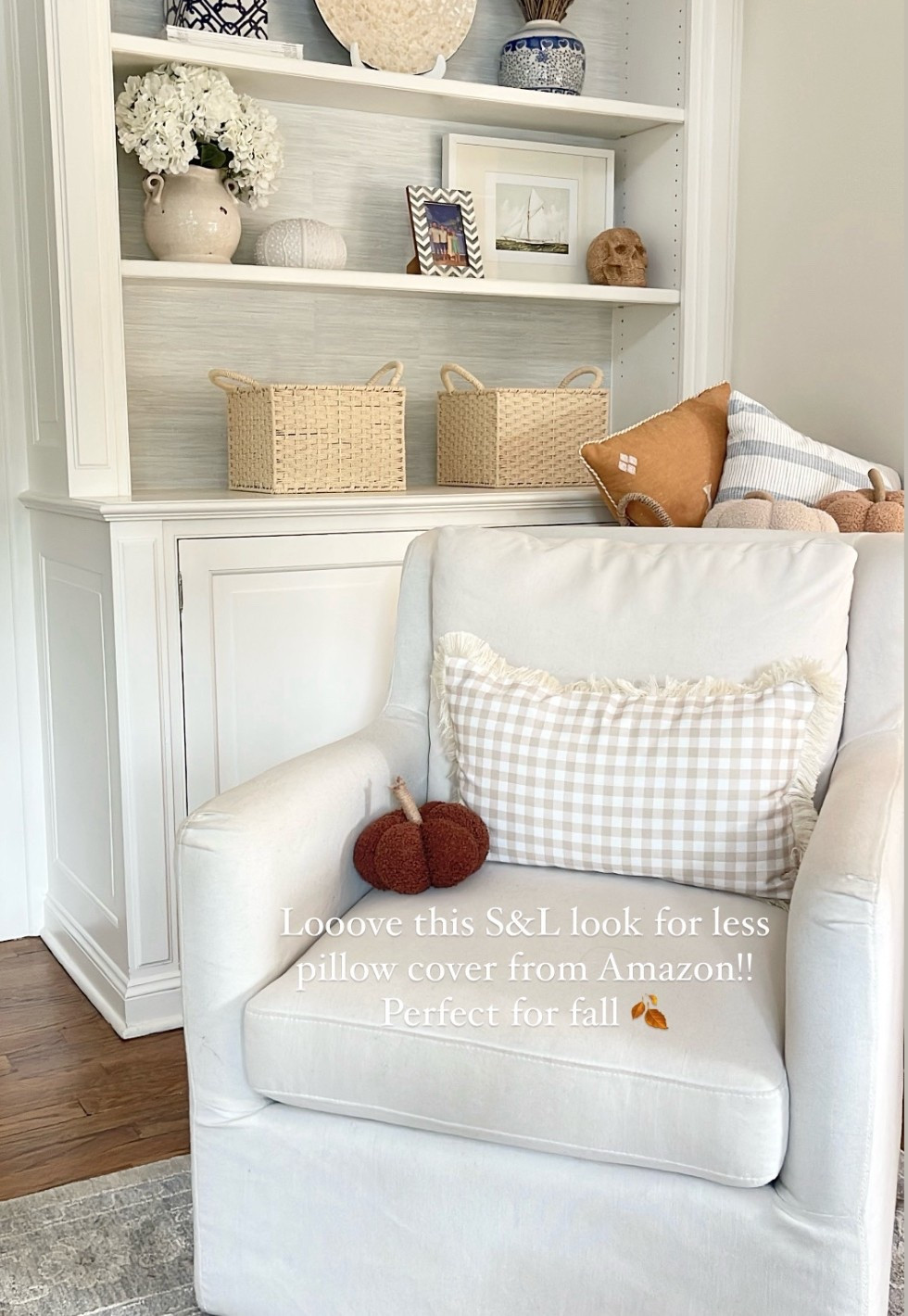 Looove this gingham lumbar Serena & Lily look for less pillow cover from Amazon!! Such a classic neutral pillow that will last from late summer thru Fall!! 

P.s. linked a few similar swivel chairs as this one is discontinued 🤍

#LTKFindsUnder50 #LTKautumn #LTKHome