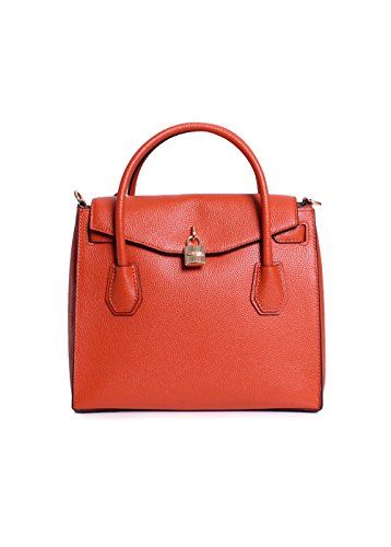 Michael Kors Mercer Leather All in One Handbag in Orange | Amazon (US)