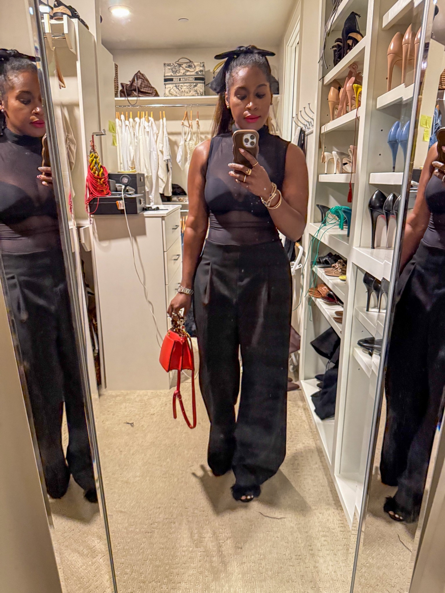 An all black affair
Top size M
Pants: Allsaints but N/A 

#LTKdayinmylife #LTKgrwm #LTKootd