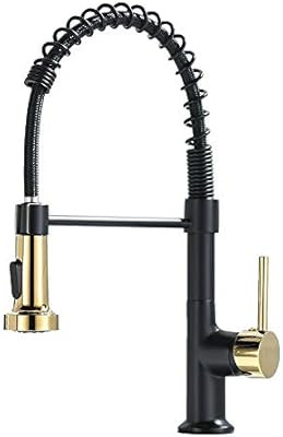 GIMILI Kitchen Faucet with Pull Down Sprayer Commercial Single Handle Lever Spring Kitchen Sink F... | Amazon (US)