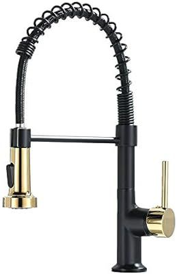 GIMILI Kitchen Faucet with Pull Down Sprayer Commercial Single Handle Lever Spring Kitchen Sink F... | Amazon (US)