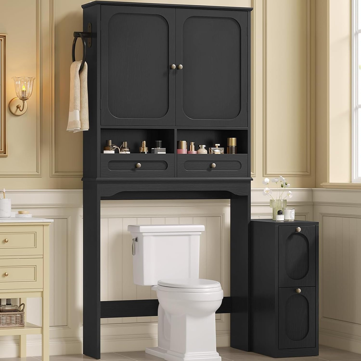 Over the Toilet Storage Cabinet with Mobile Storage Cabinet | Amazon (US)