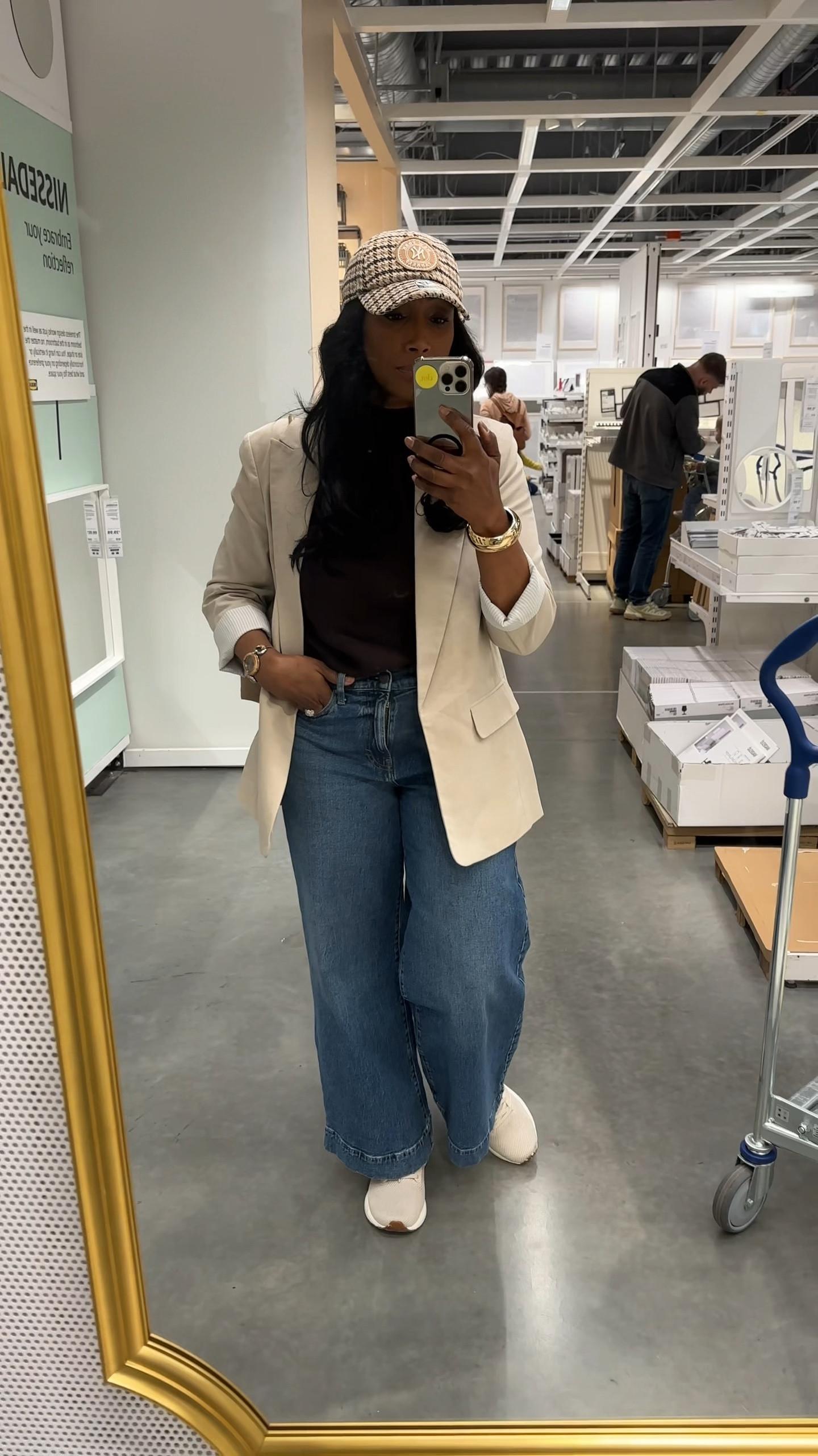 Mirror shopping at IKEA. I’m always borrowing my daughter’s floor length mirror and needed to get my own. There weren’t too many choices, but I picked a winner  

#LTKHome