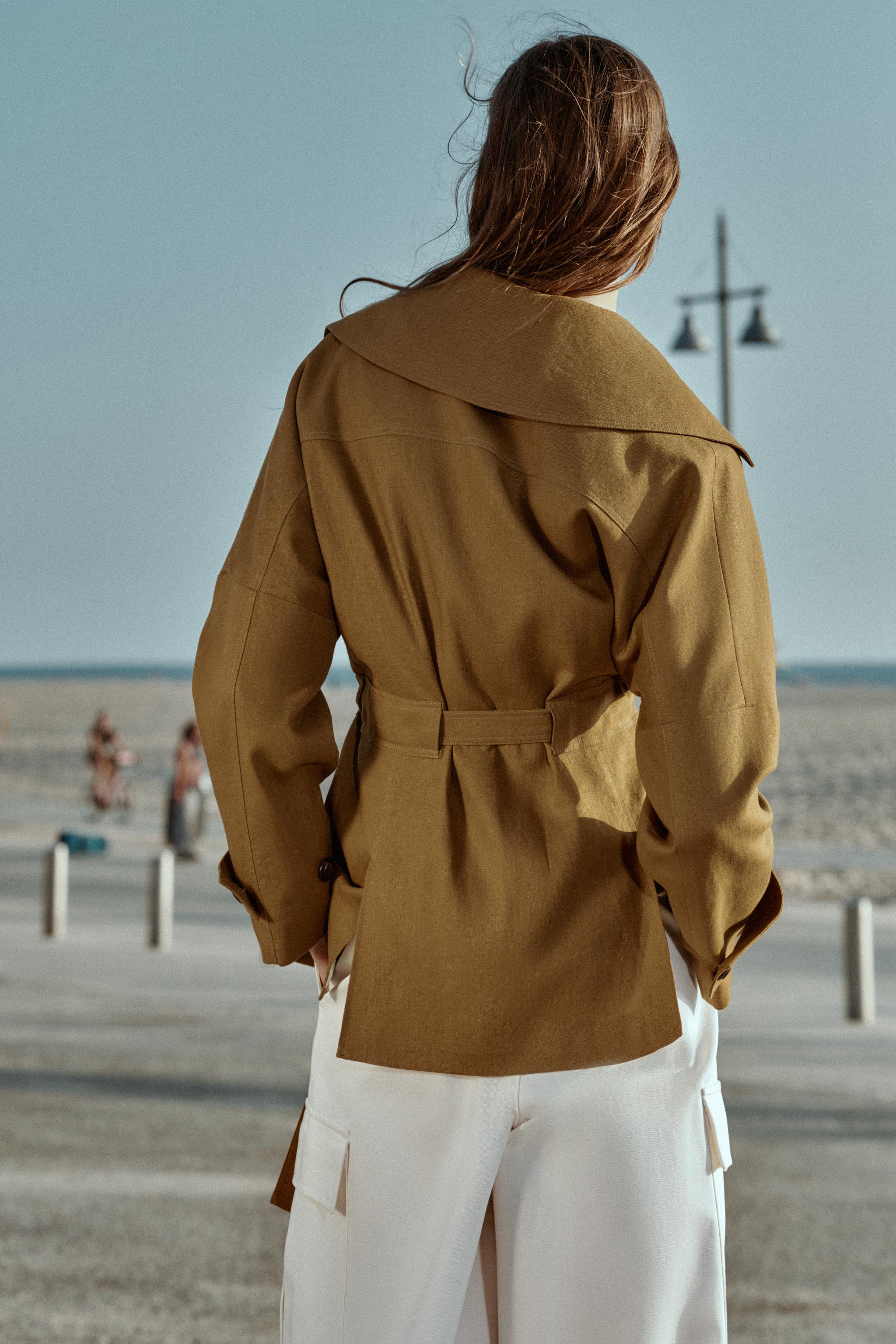 LINEN BELTED TRENCH JACKET | Zara US