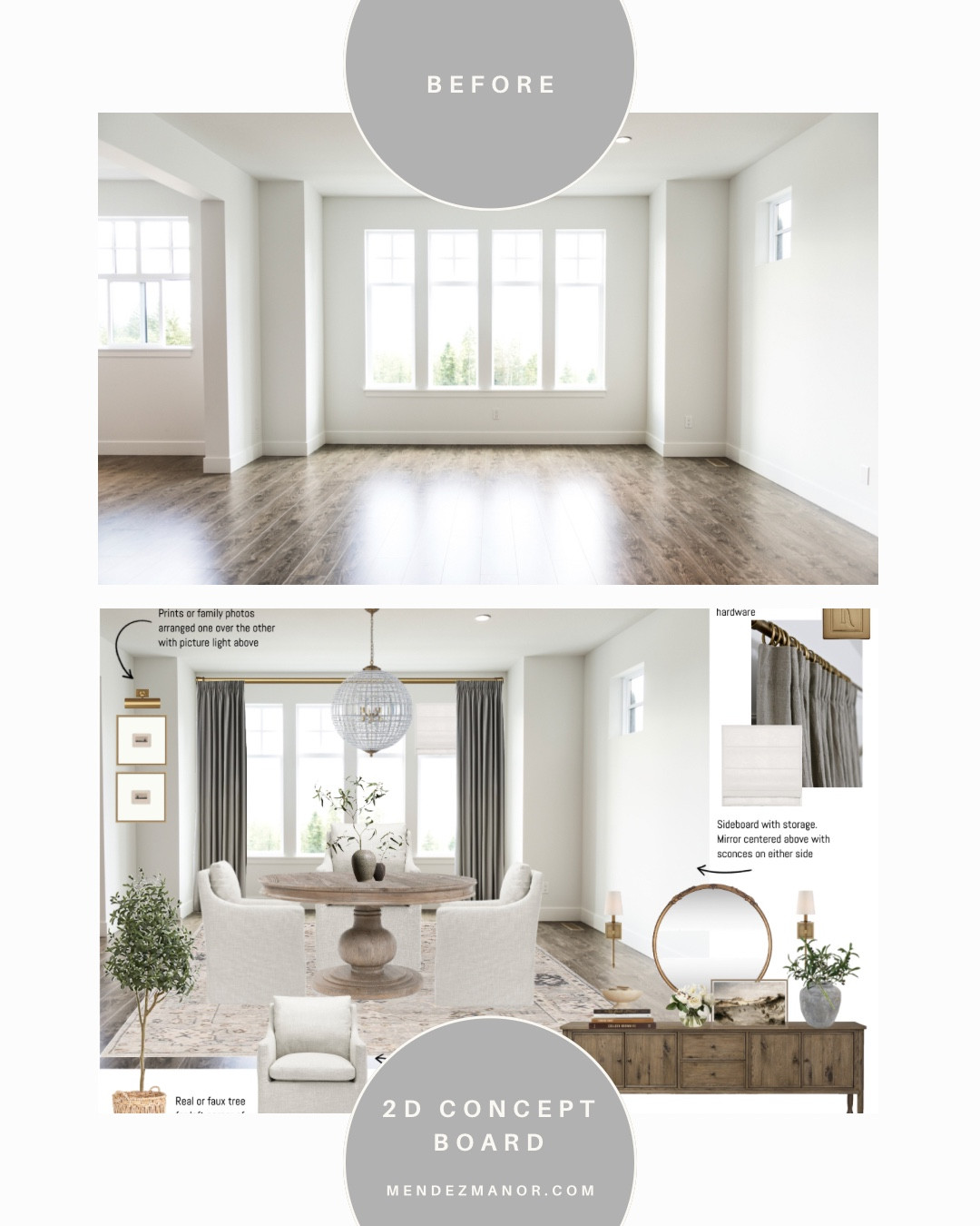 After purchasing her new home, my client was ready to create the sophisticated dining room she’d always dreamed of—brought to life through virtual design.

At Mendez Manor, I offer flat-rate Virtual Design Packages that make it simple to refresh any space. 

You’ll receive a custom design plan, shoppable links, and styling guidance—everything you need to bring your vision to life at your own pace! 👉🏻 mendezmanor.com


#LTKStyleTip #LTKHome #LTKSaleAlert