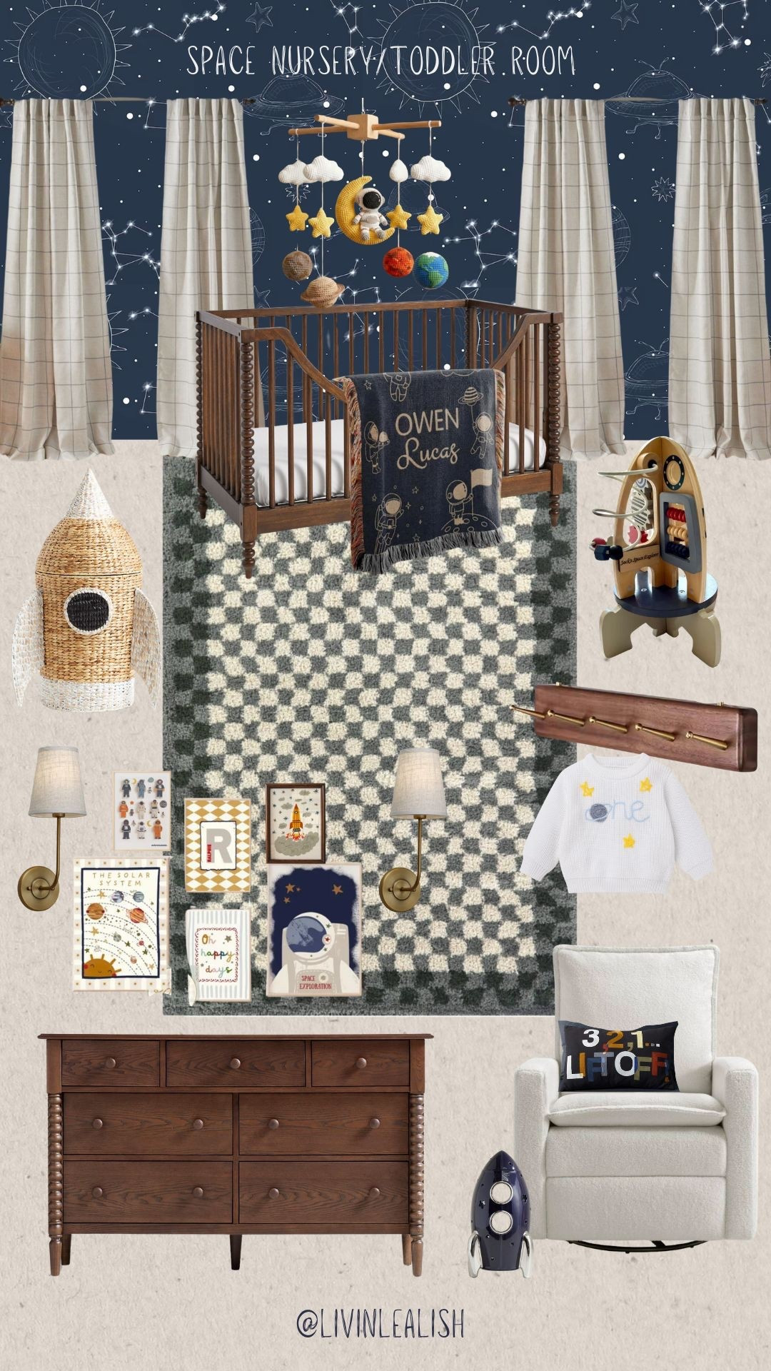 Space baby/toddler room! 🪐🌎🚀 #babyboyroom #toddlerroom #toddlerboyroom #nurserytheme #spacenursery #boyroon

#LTKHome #LTKBaby #LTKKids