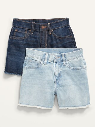 High-Waisted Cut-Off Non-Stretch Jean Shorts 2-Pack for Girls | Old Navy (US)