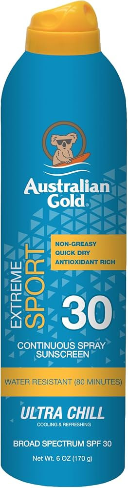 Amazon.com: Australian Gold Extreme Sport Continuous Spray Sunscreen SPF 50 (Broad Spectrum/Sweat... | Amazon (US)