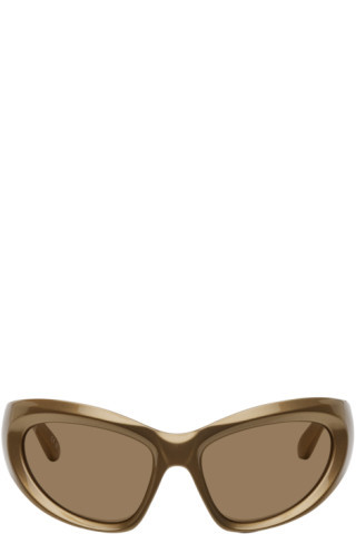 Gold Cat-Eye Sunglasses | SSENSE