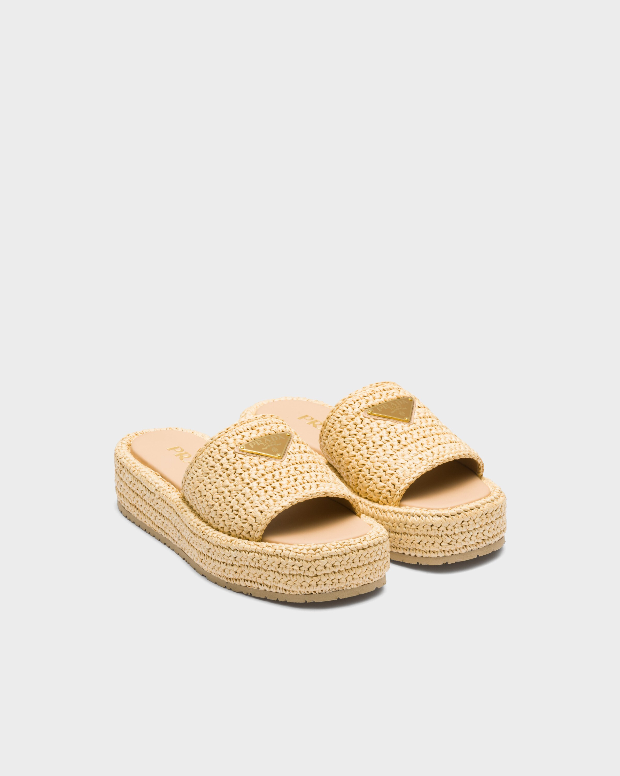Crochet flatform slides | Prada US