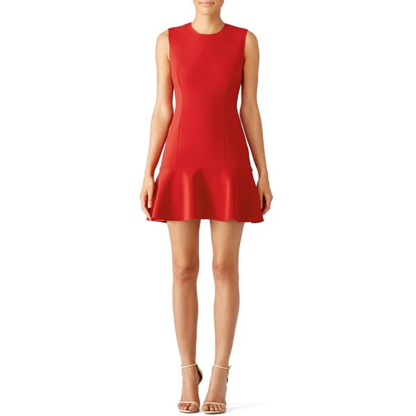 Jason Wu Collection Red Tiered Ruffle Dress red | Rent the Runway